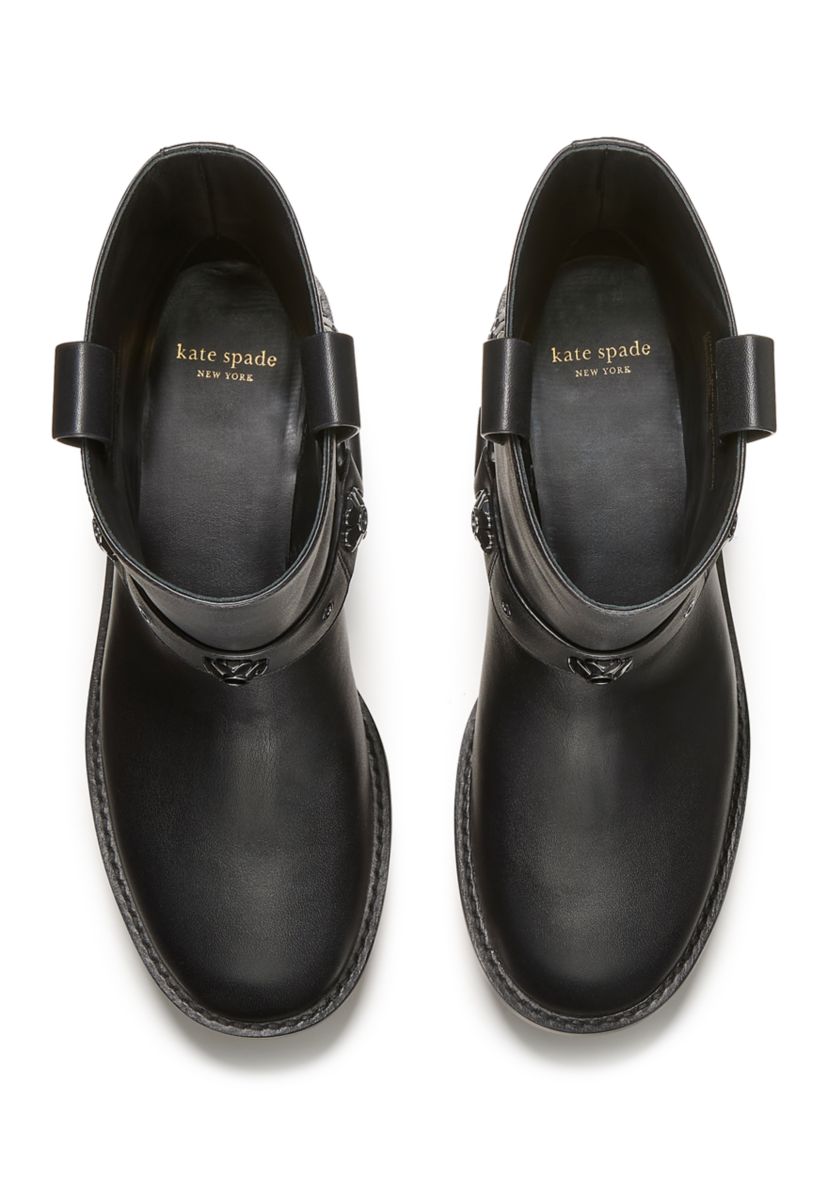 Flower Stud Moto Boots