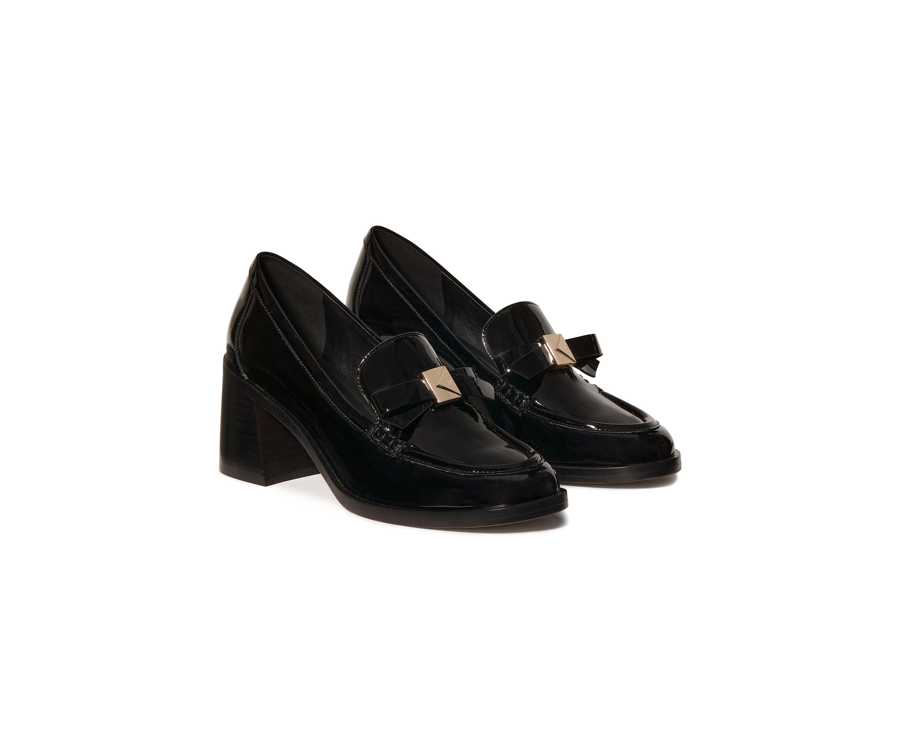 Deco Bow Heeled Loafers