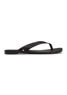kate spade new york Women's Sandie Flip Flop Sandals, Black, 7.5N