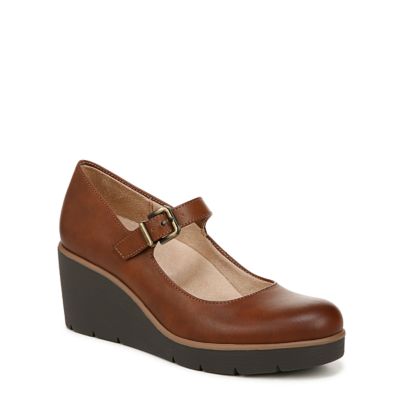 Soul Naturalizer Women's Adore Mary Jane Wedge, Brown, 9.5W
