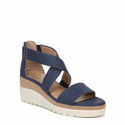 Soul Naturalizer Women's Soul Goodtimes Wedge Sandal, Blue, 9W