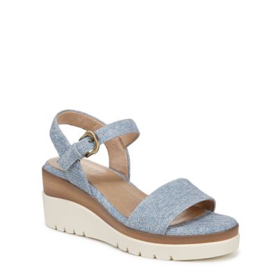 Soul Naturalizer Women's Soul Graciela Wedge Sandal, Blue, 9W