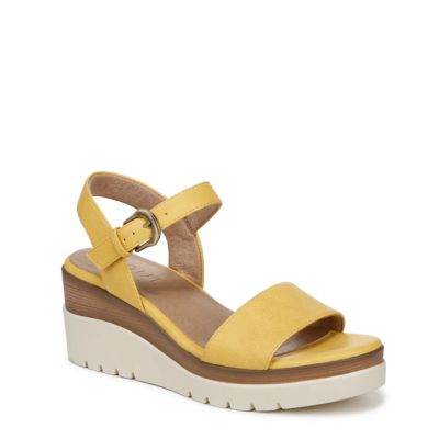 Soul Naturalizer Women's Soul Graciela Wedge Sandal, Yellow, 8M