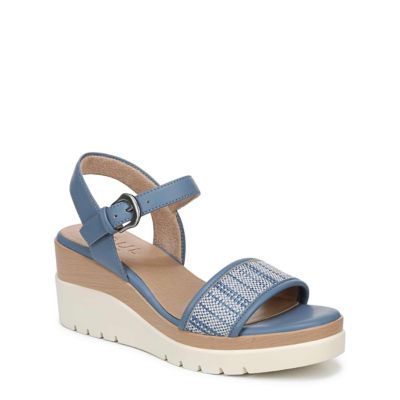 Soul Naturalizer Women's Soul Graciela Wedge Sandal, Navy Blue, 8W