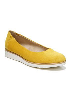 Idea-Ballet Flat Mustard Fabric