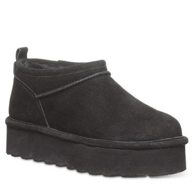 Bearpaw Women's Retro Super Shorty Platform Bootie, Black, 9M