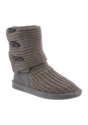 bearpaw gray knit boots