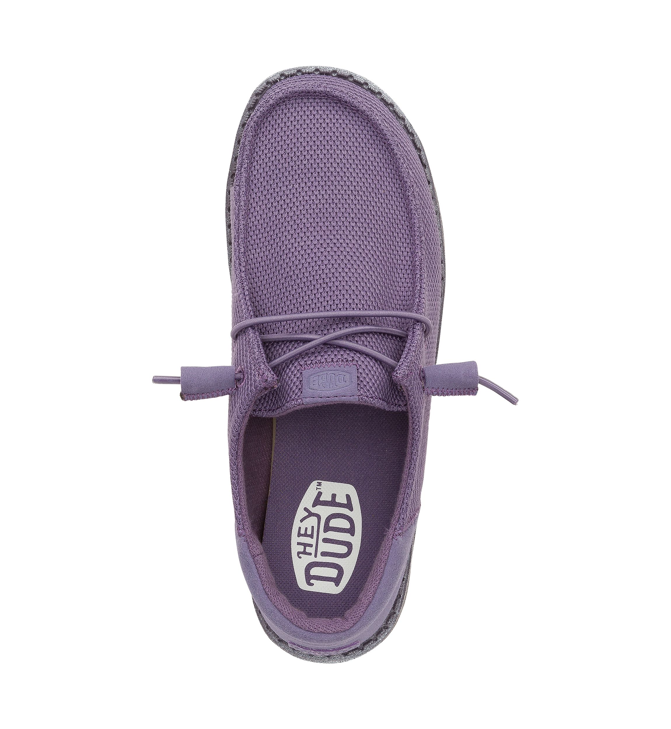 Wendy Funk Mono Dark Lilac Loafer Flats