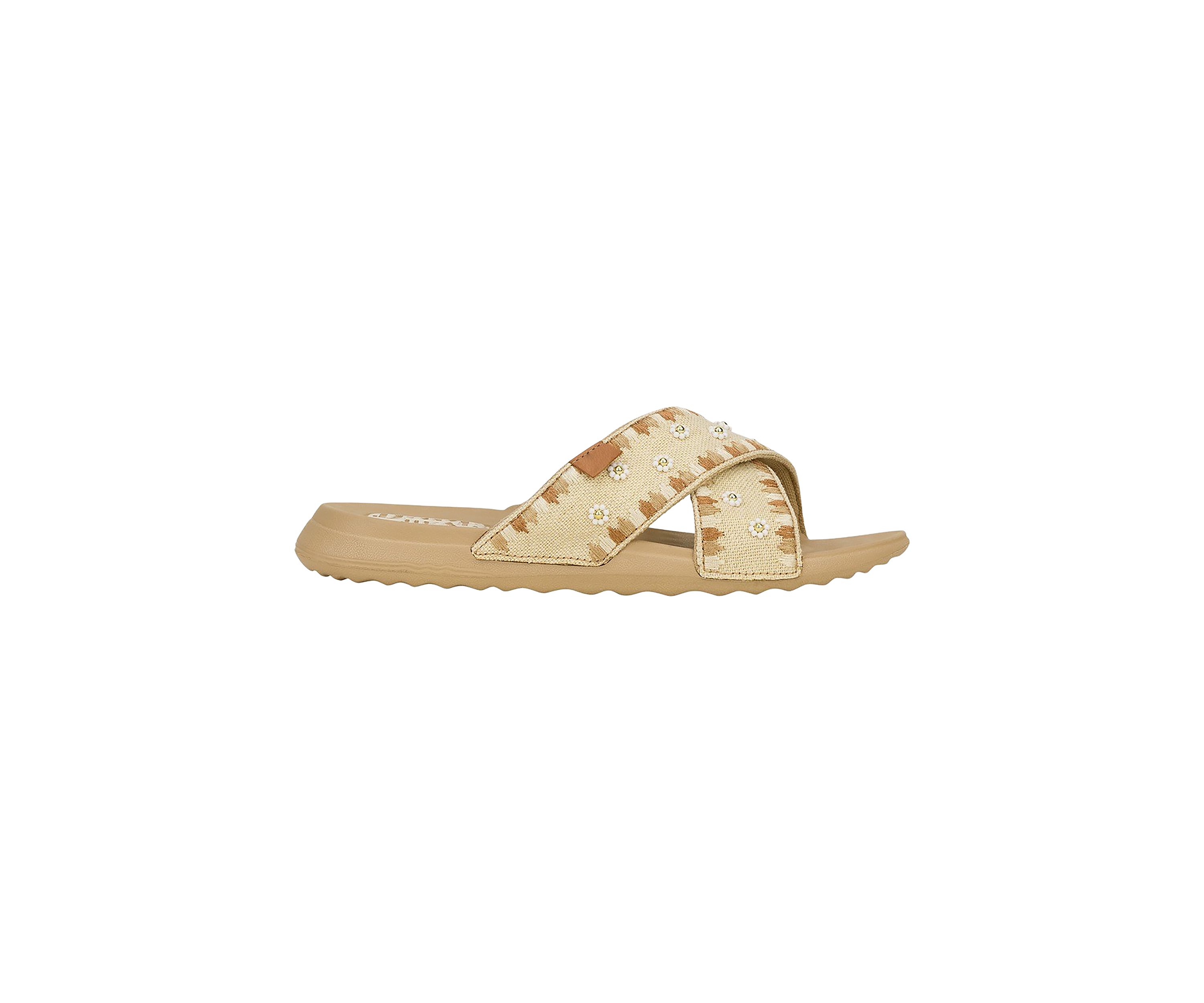 Christi Slide Embroidered Sandals