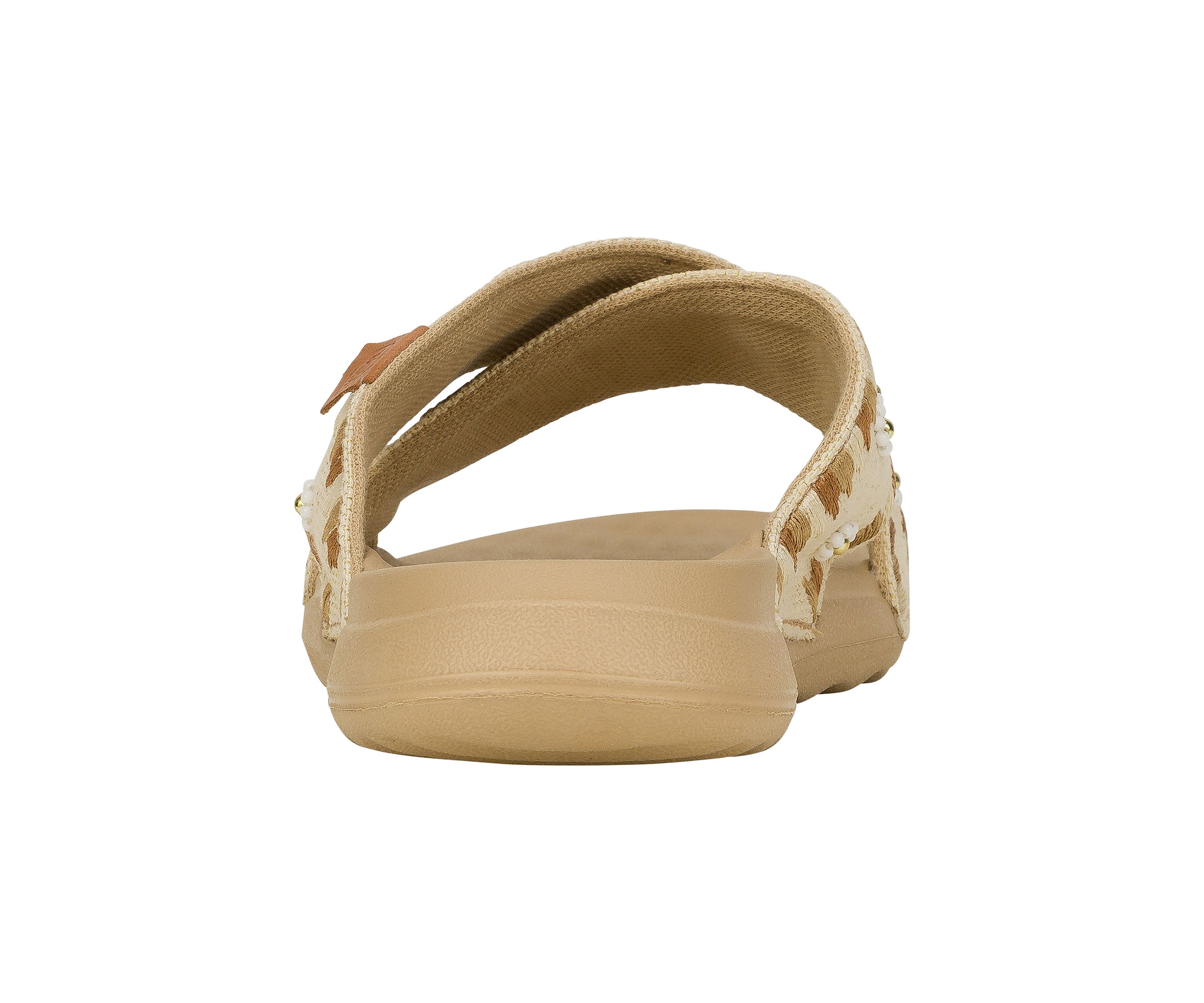 Christi Slide Embroidered Sandals