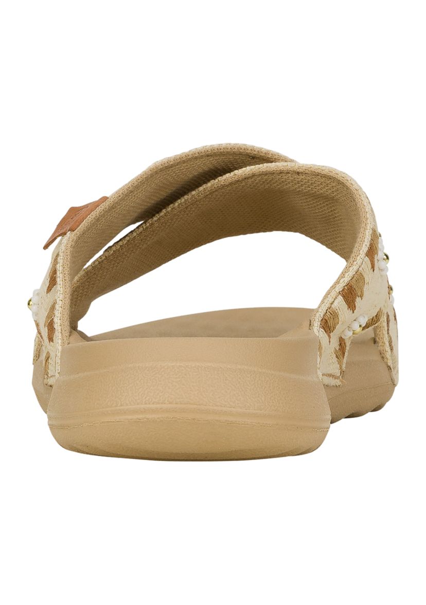 Christi Slide Embroidered Sandals