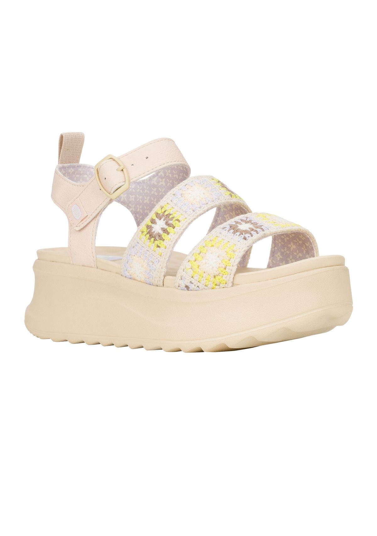 Delray Buckle Cottage Crochet Sandals