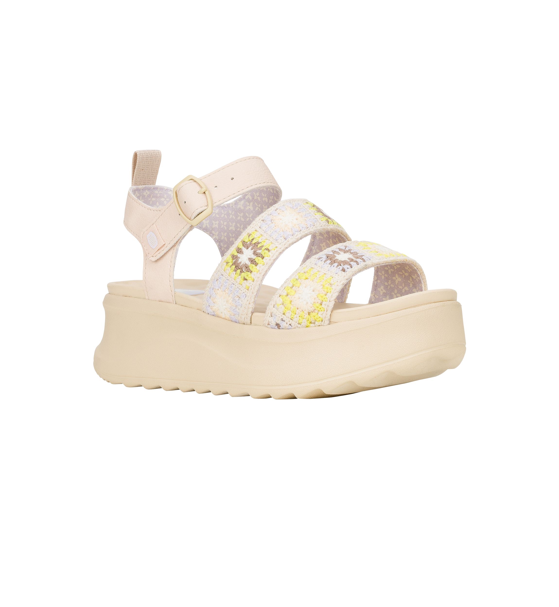 Delray Buckle Cottage Crochet Sandals
