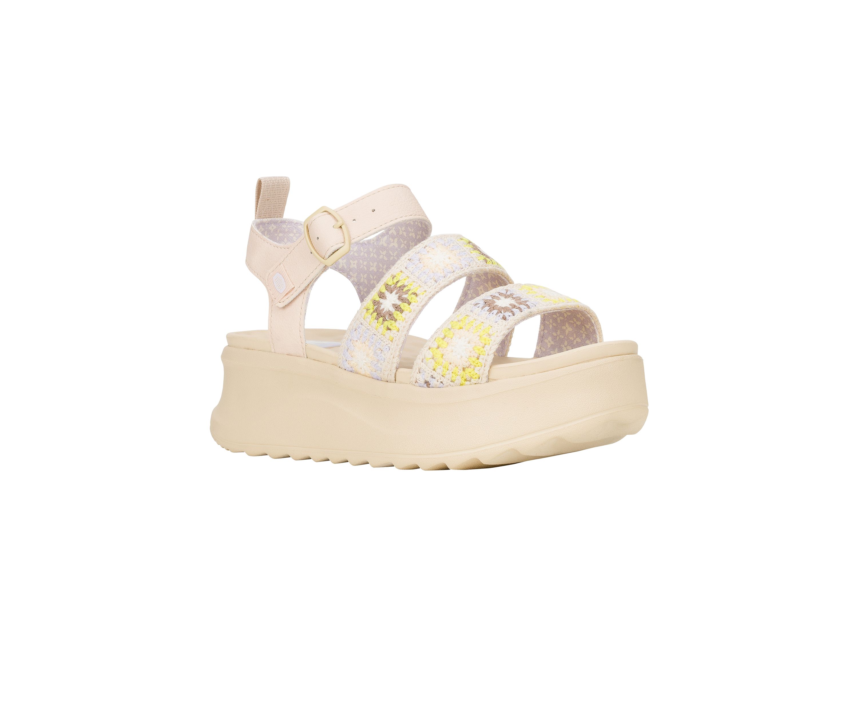 Delray Buckle Cottage Crochet Sandals