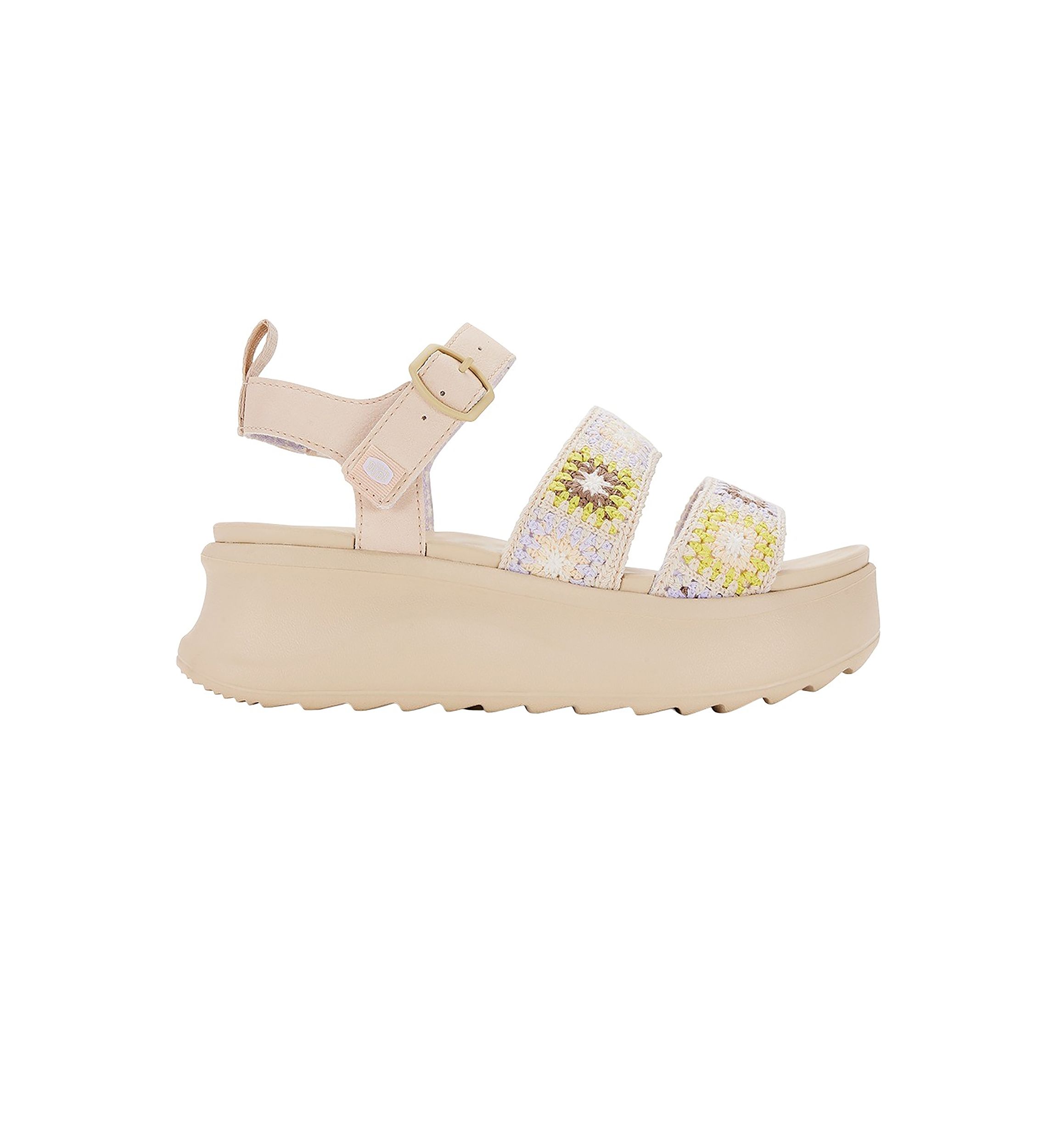 Delray Buckle Cottage Crochet Sandals