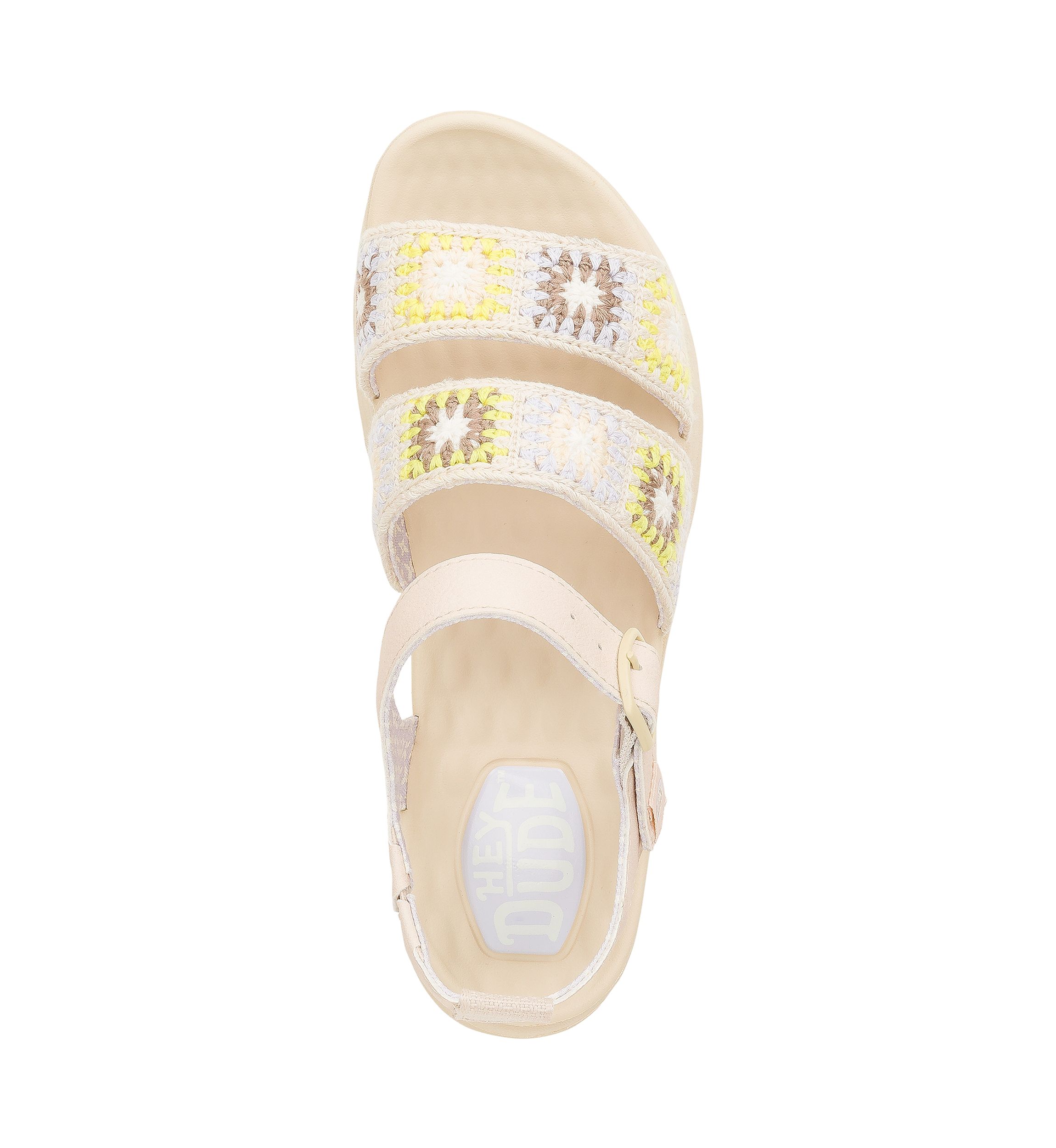 Delray Buckle Cottage Crochet Sandals