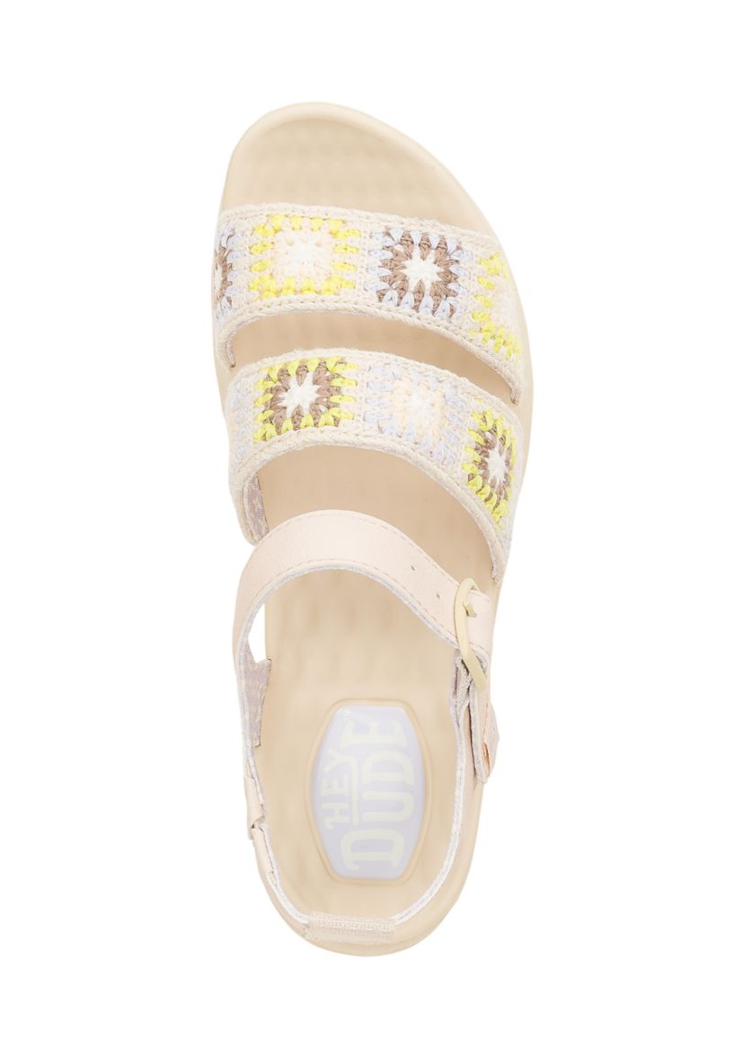 Delray Buckle Cottage Crochet Sandals