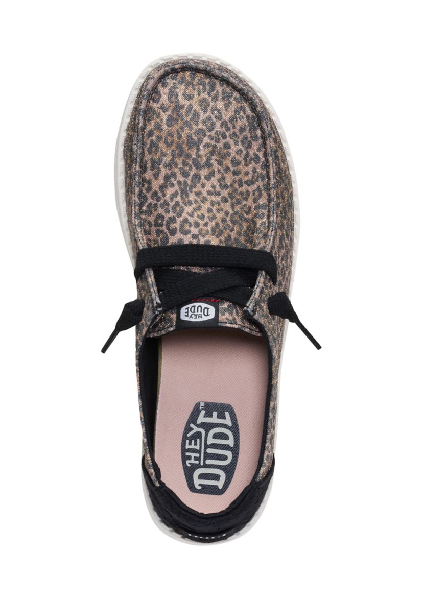 Wendy Sparkle Animal Print Loafer Flats