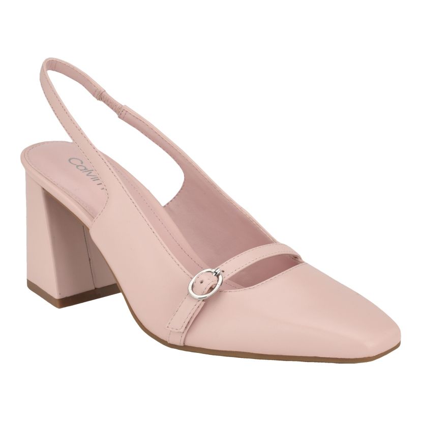 Ellisa Square Toe Block Heel Dress Pumps