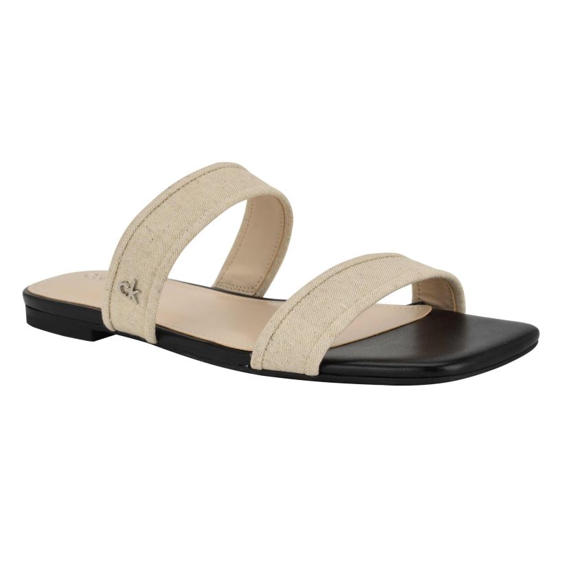 Felisa Square Toe Slip-on Flat Sandals