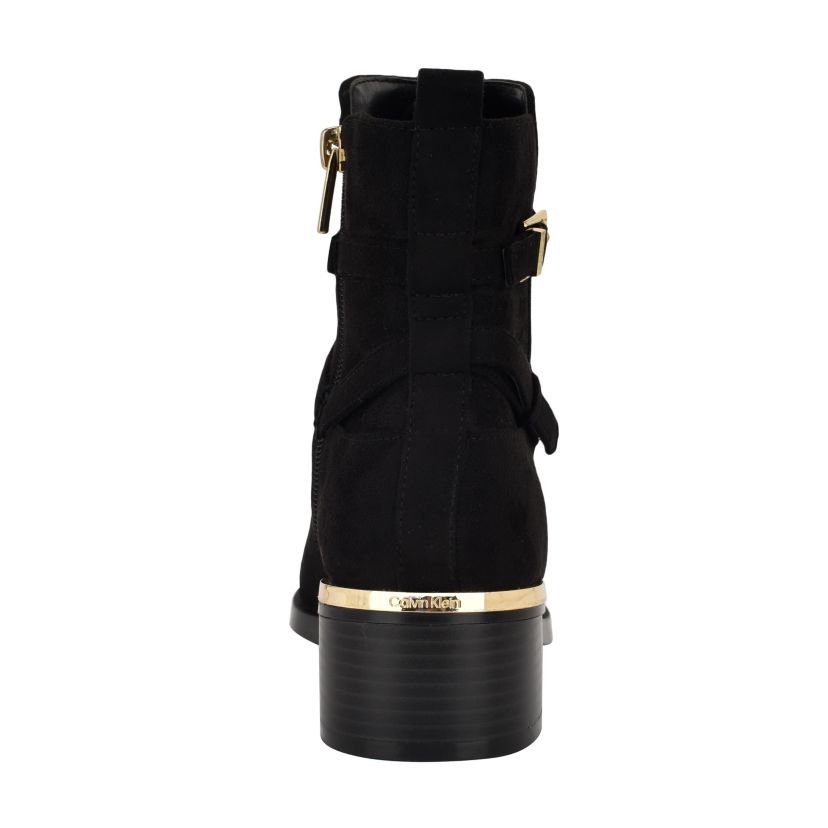 Jasen Block Heel Almond Toe Dress Booties