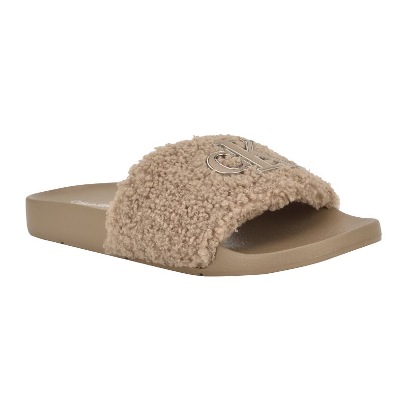 Ahva Square Toe Slip-on Flat Slides
