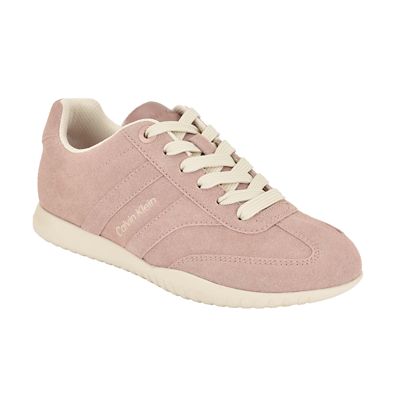 Calvin Klein Women's Hendrea Round Toe Casual Lace-up Sneakers, Pink, 5M