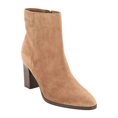 Calvin Klein Women's Deven Block Heel Booties, Light Brown, 5M