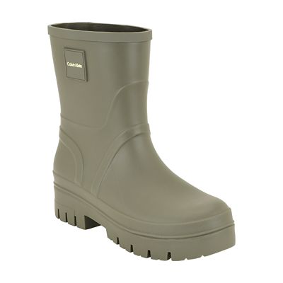 Calvin Klein Women's Driz Casual Rain Boots, Green, 11M