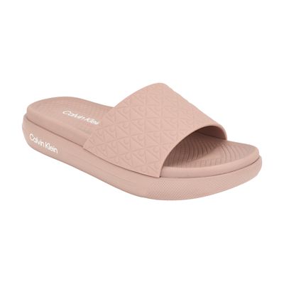 Calvin Klein Women's Pereen Casual Pool Slide Sandal, Pink, 9M