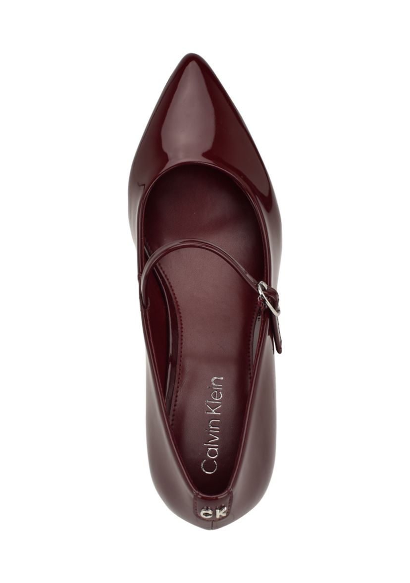Leora Block Heel Pointy Toe Mary Jane Pumps