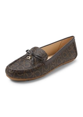 Calvin Klein Women's Bow Loafers, Dark Brown, 7M