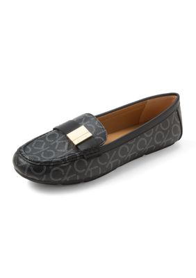Calvin Klein Women's Lisa Loafer Flats, Black, 6M