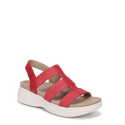 Vionic Women's Sabrina Strappy Platform Sandal, Red, 8W
