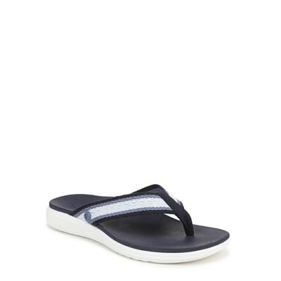 Vionic Women's Indigo Toe Post Sandal, Navy Blue, 12M
