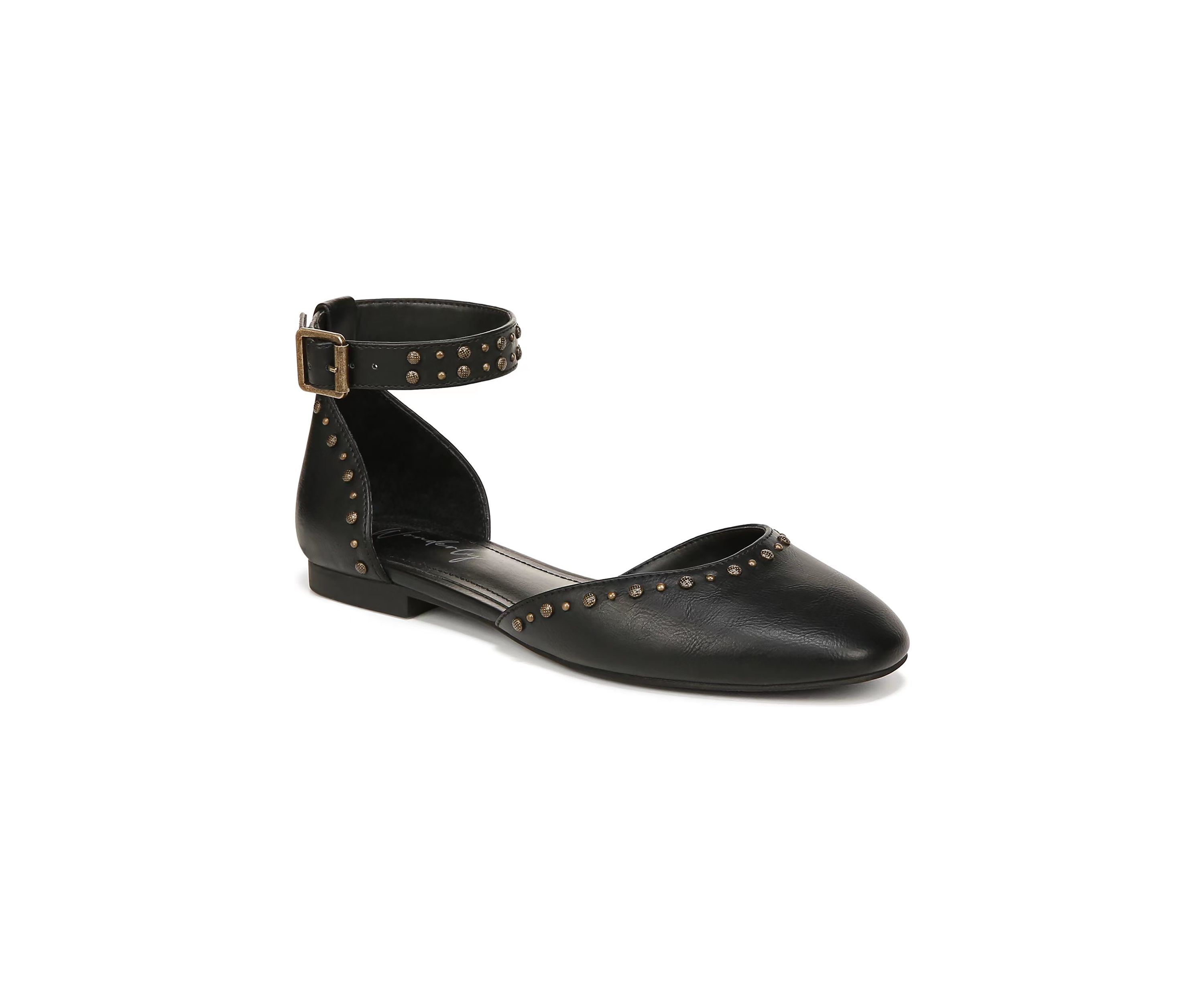 Eloise Studded Ankle Strap Flats