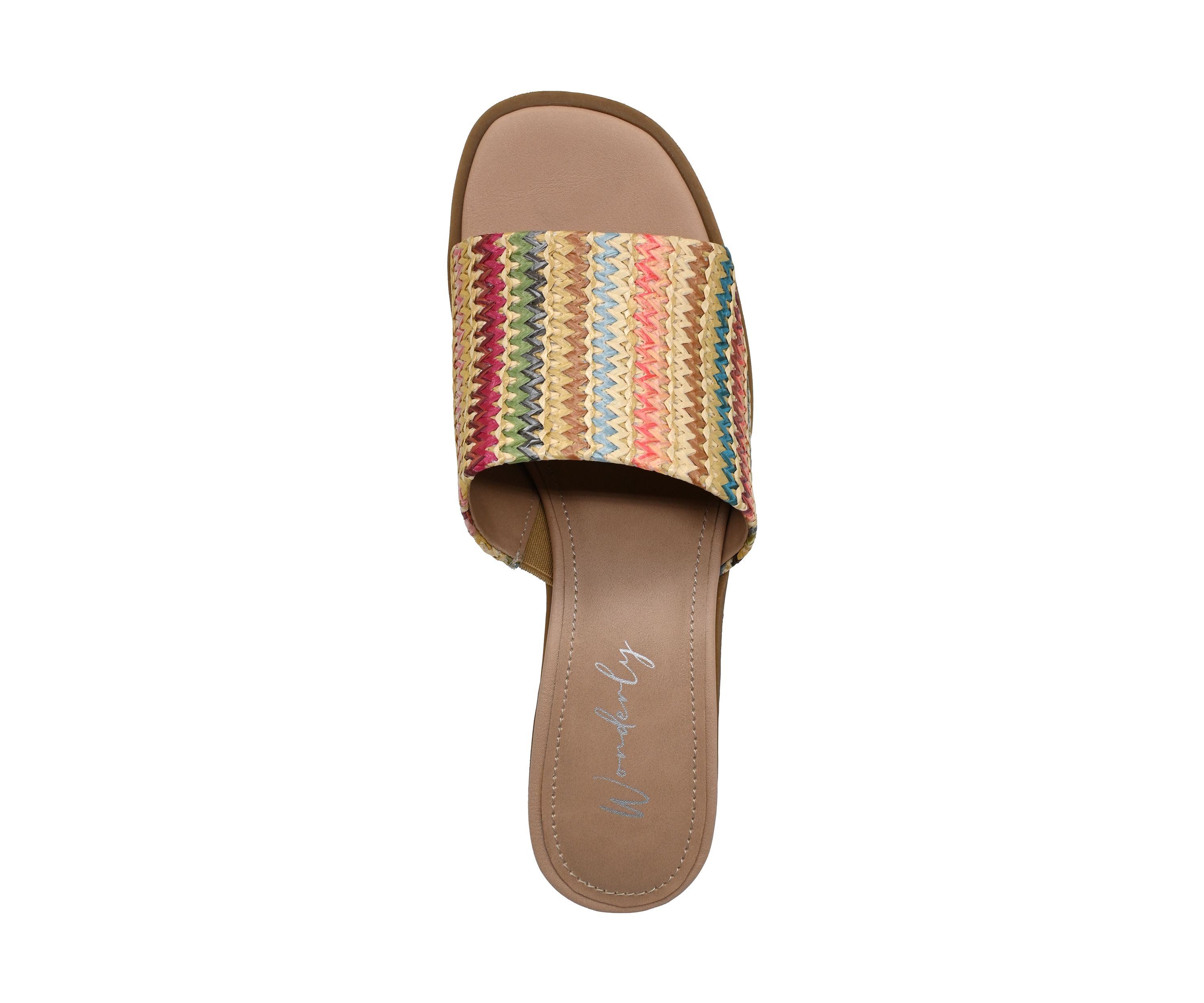 Womens Audrey One Band Block Heel Sandals