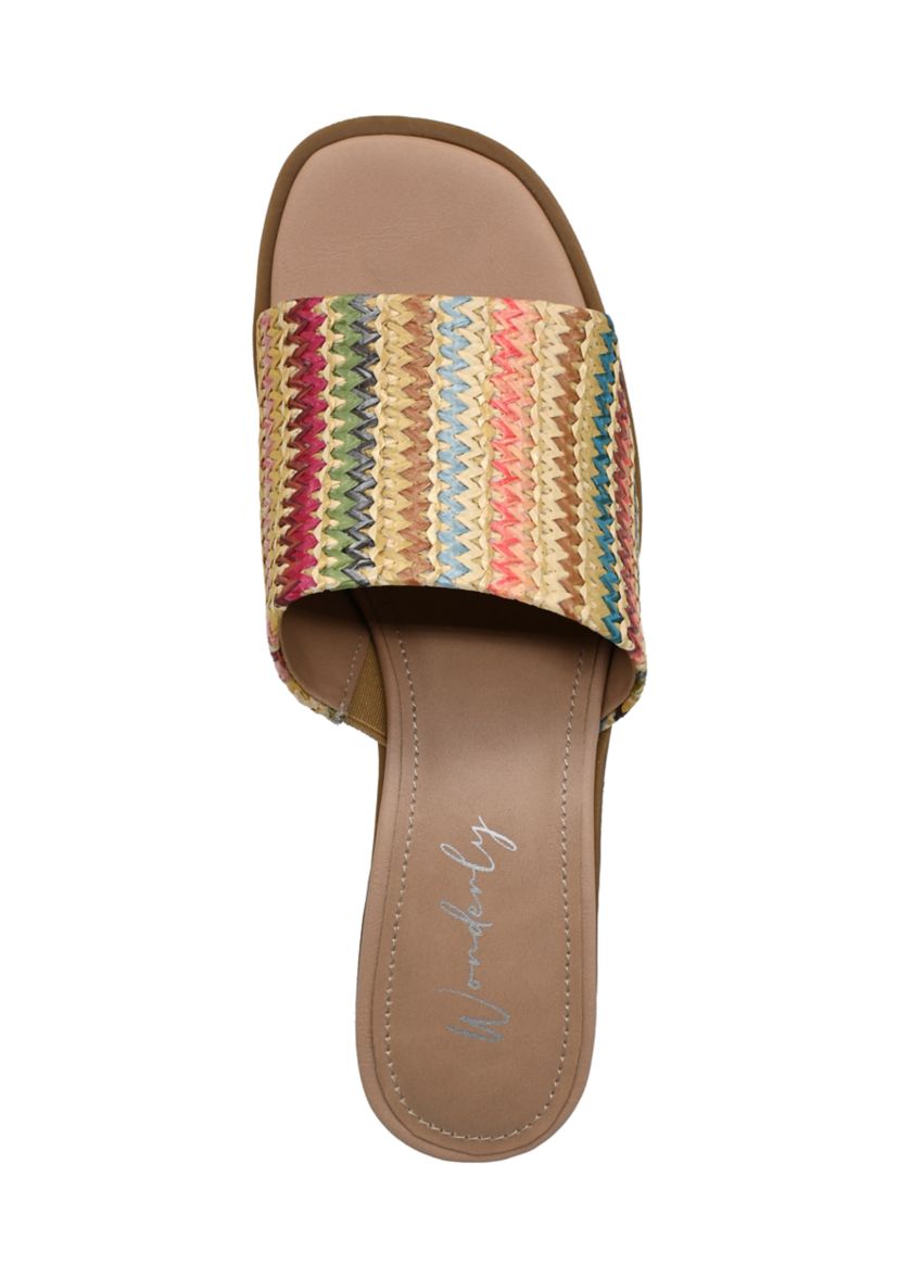 Womens Audrey One Band Block Heel Sandals
