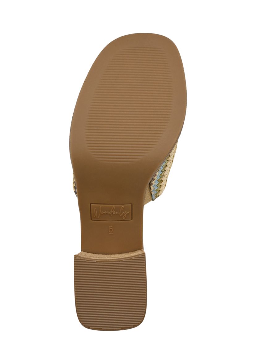 Womens Audrey One Band Block Heel Sandals