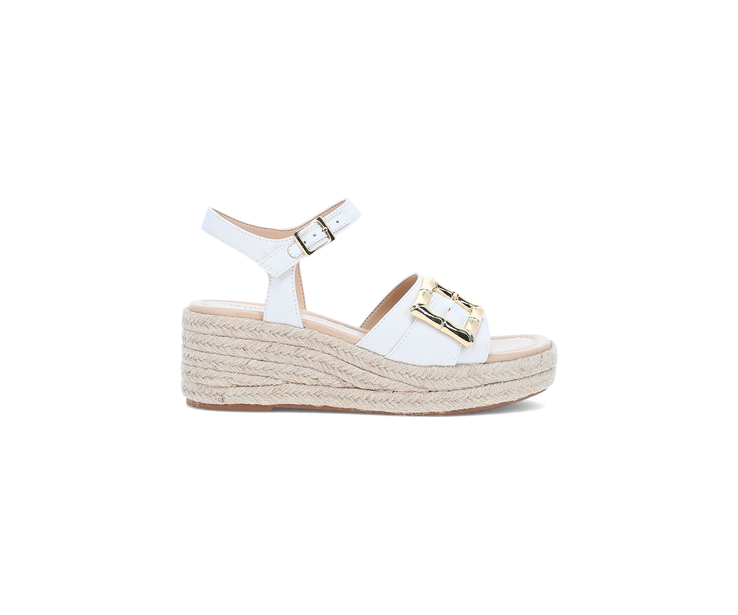 Derby Wedge Sandals