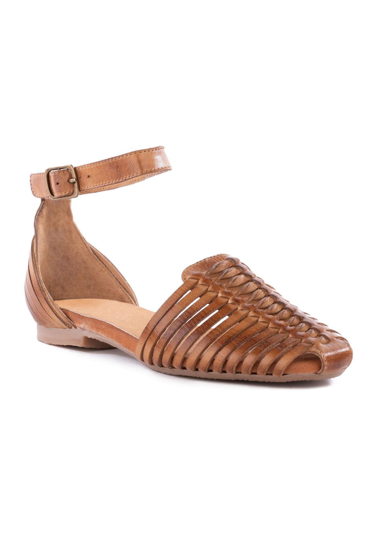 Huarache Ankle Strap Flats