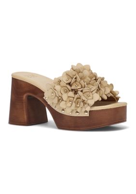 Frye & Co Women's Wylie Flower Heeled Sandals