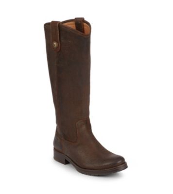 Frye Women's Melissa Double Sole Button Lug Tall, Brown, 8M -  0196485015230