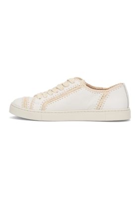 Frye Women's Ivy Studded Low Lace Sneaker, White