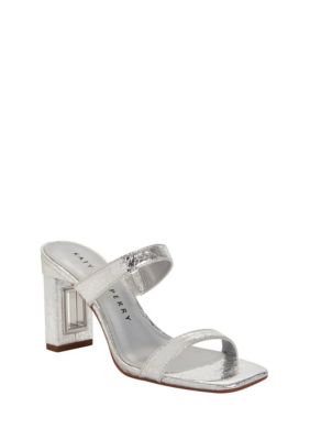 Katy Perry Women's The Hollow Heel Sandal, Silver, 7.5M