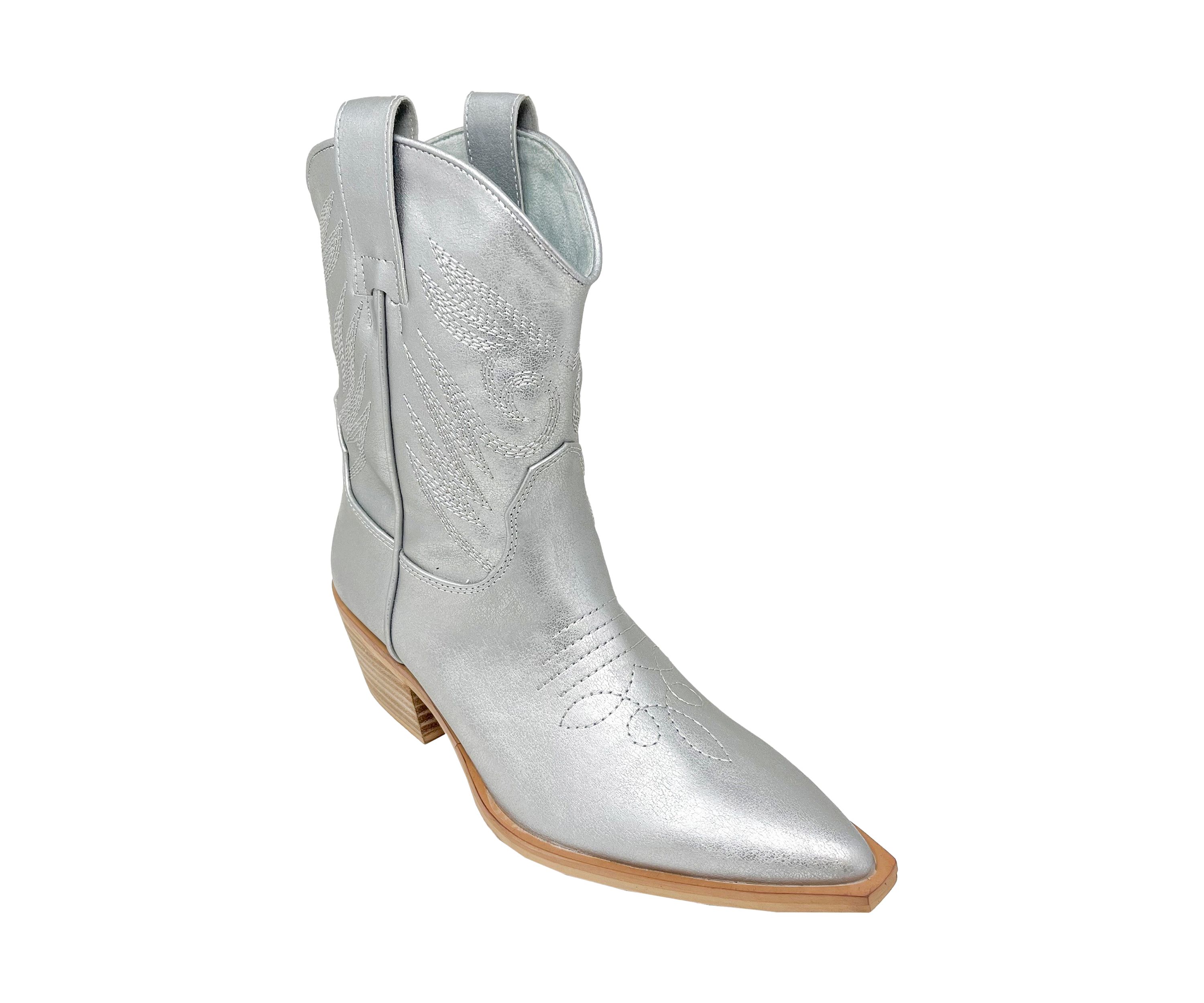 Zahara Metallic Western Boots