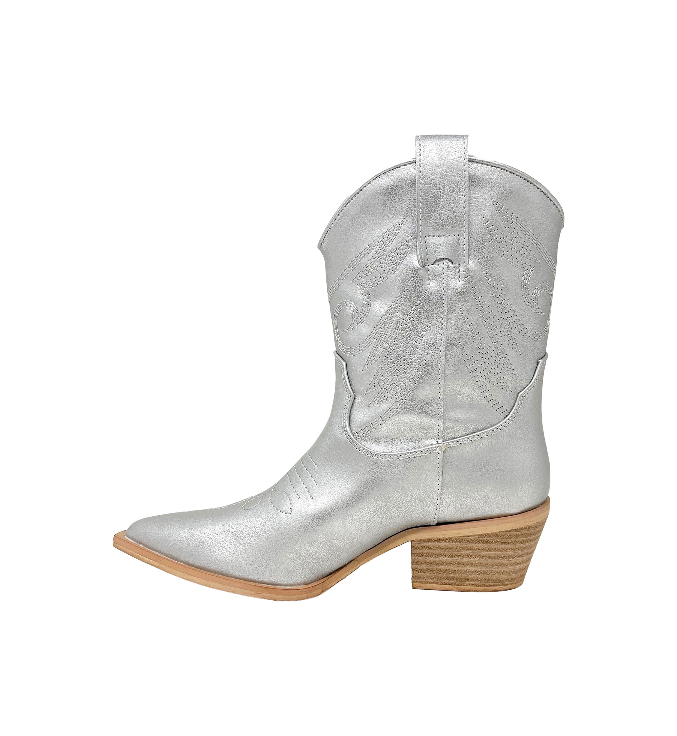 Zahara Metallic Western Boots