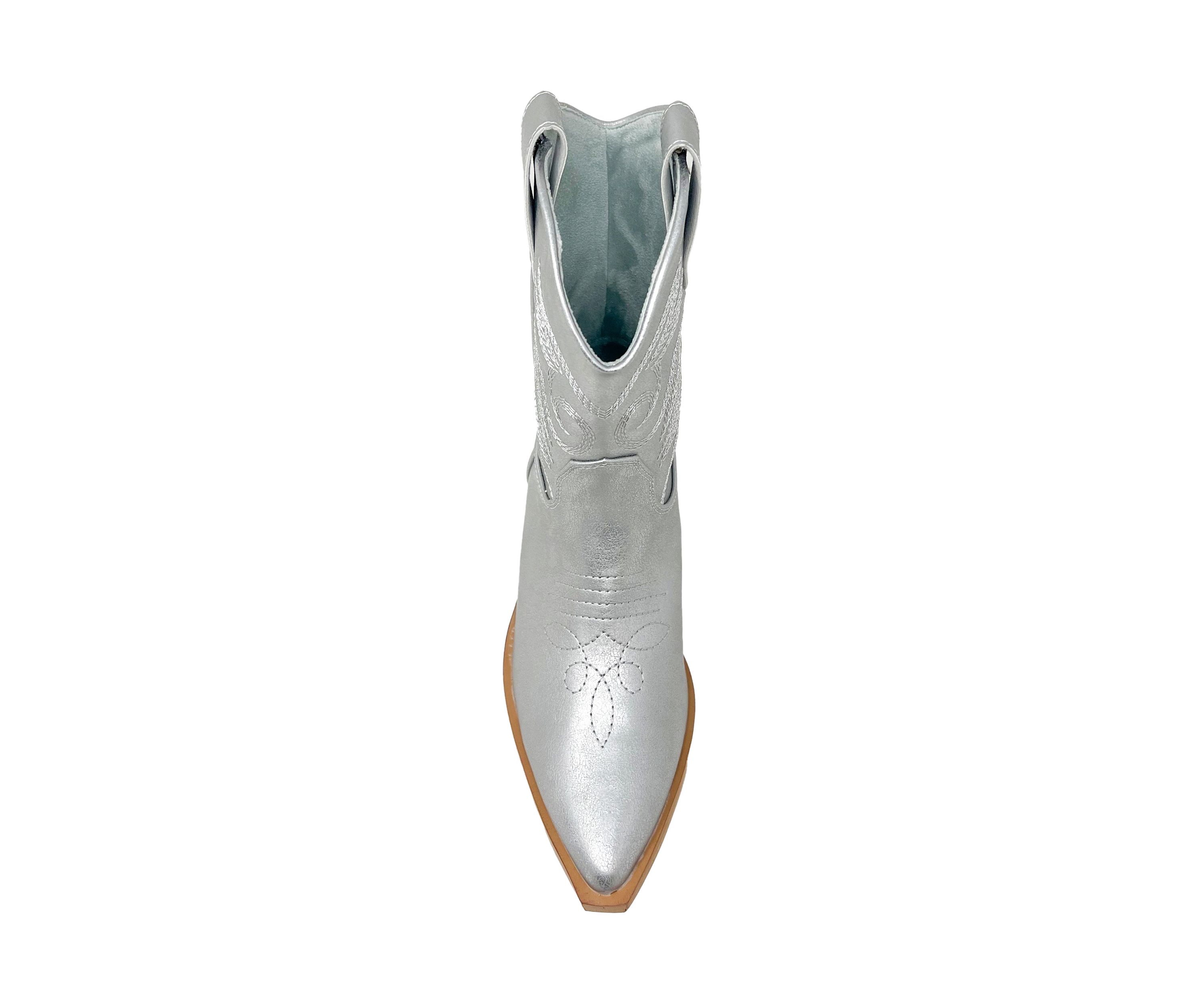 Zahara Metallic Western Boots