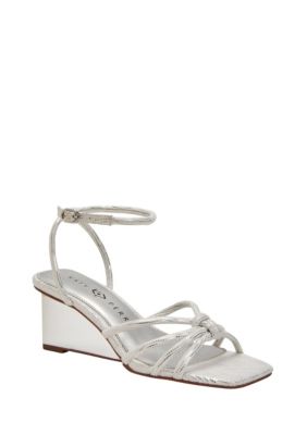 Katy Perry Women's The Irisia Twisted Sandal, Silver, 6M