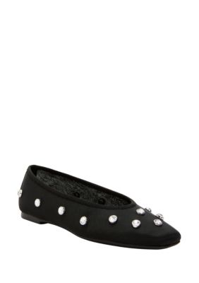 Katy Perry Women's THE EVIE HIGH RISE CRYSTAL BALLET, Black, 8M